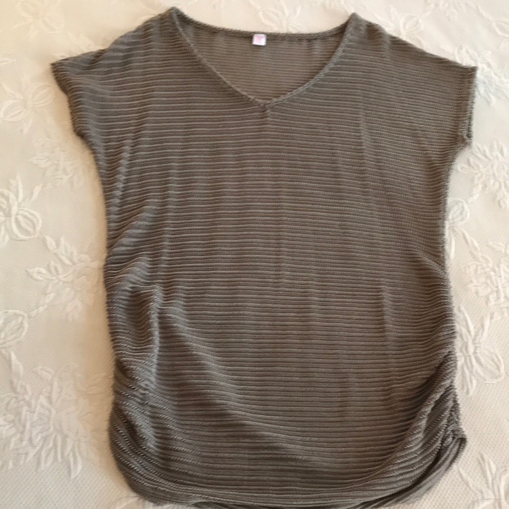 Chocolate top-for shorts or bathing suit cover up